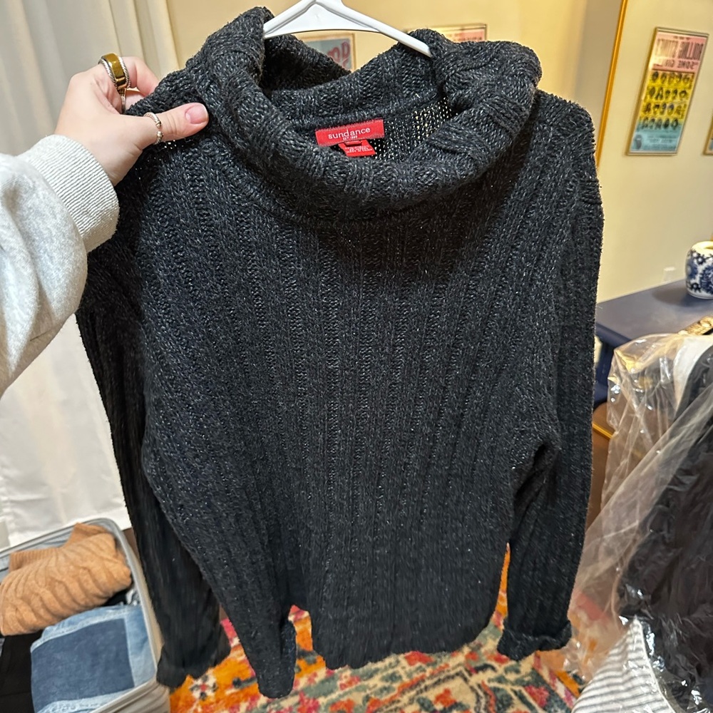 Sundance Marled Yarn Turtleneck Sweater